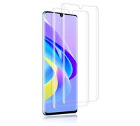 2 protectores de pantalla para Huawei P30 Pro, HD transparente, sin burbujas, 0,33 mm 9H, resistente a los arañazos, antihuellas, 0,01 s, alta sensibilidad táctil, para exteriores