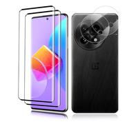 2 protectores de pantalla para Oneplus 13 5G, +2 protectores de cámara, dureza 9H, protector de pantalla resistente a los arañazos, HD transparente, sin burbujas, alta sensibilidad táctil, cristal