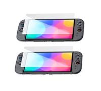 2 protectores de pantalla para Switch 2, ultra transparentes y antiarañazos, de vidrio templado.