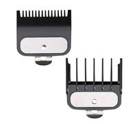 2 protectores de peine guía profesionales for cortadora de pelo con clip metálico, con 2 longitudes de corte de 1,5 mm y 4,5 mm, compatibles con la mayoría de las cortadoras Wahl.(2 PCS BLACK)