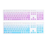 2 protectores de silicona para teclado Dell KB216P/KB216T/WK636, impermeables y a prueba de polvo - Degradado azul y morado