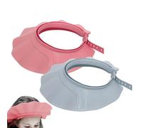 2 protectores para champú: viseras de baño impermeables y adultos | protección ocular y auditiva ajustable | Gorros de ducha para lavado sin lágrimas, diseño de fuelle de aire suave