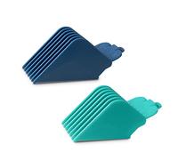 2 protectores profesionales extralargos para cortar el pelo que se adaptan a la mayoría de cortadoras Wahl, peines de repuesto codificados por colores, 1.25 pulgadas, 1.5 pulgadas (#10, 12)