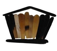 2 púas Dan Bau - Púas de cuerno de búfalo genuinas - Repuestos de instrumentos tradicionales vietnamitas - Juego de púas de repuesto talladas a mano (8-10 cm)