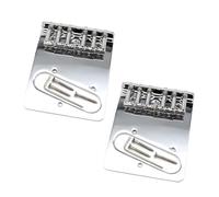 2 puentes Telecaster, puente de guitarra de 6 cuerdas, sillines compensados plateados, piezas de repuesto para guitarra eléctrica estilo Tele, con tornillos, llaves