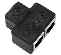 2 Puerto RJ45 Splitter Adaptador LAN Red Extensor Ethernet Conector Plug Lot 1pcs