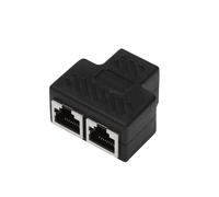2 Puerto RJ45 Splitter Adaptador LAN Red Extensor Ethernet Conector Plug Lot 4pcs