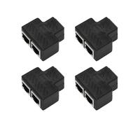2 Puerto RJ45 Splitter Adaptador LAN Red Extensor Ethernet Conector Plug Lot 4pcs