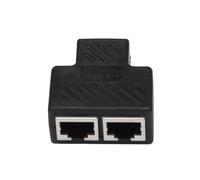 2 Puerto RJ45 Splitter Adaptador LAN Red Extensor Ethernet Conector Plug Lot 5pcs