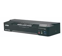 ATEN Matriz de vídeo en formato compacto KVM DisplayPort 4K dual display de 2 puertos con Boundless Switching