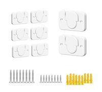 2 pulgadas, 8 pares de colgadores, tacos franceses, soportes ocultos, soportes ocultos, estantes de pared para colgar pintura de pared, espejos, paneles, obras de arte, armarios, pizarras blancas.