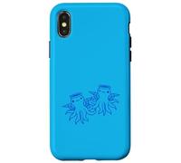 2 pulpo ángel equipo dos alas halo volando dibujos animados amigos Carcasa para iPhone X/XS