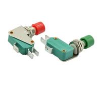 2 pulsadores de señal de 3 pines, rojo y verde, 16 A, 125 V/250 V CA, interruptor de reinicio momentáneo SPDT, 1 NA, 1 NC, DS438 KW3-0Z-2
