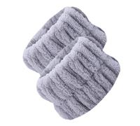 2 pulseras absorbentes de forro polar coral, lazos elásticos para el cabello para mujeres y niñas, toallas de muñeca esponjosas, pulsera facial, evita que el líquido se derrame por tus