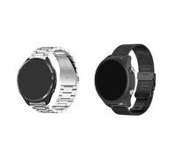 2 pulseras compatibles con Garmin Vivomove Trend/Vivomove Sport pulsera de 20 mm malla tejida correa de reloj de metal acero inoxidable correa de repuesto para negocios