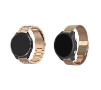 2 pulseras compatibles con Garmin Vivomove Trend/Vivomove Sport pulsera de 20 mm malla tejida correa de reloj de metal acero inoxidable correa de repuesto para negocios