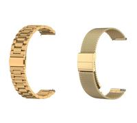 2 pulseras compatibles con Withings ScanWatch Light 37 mm, malla de 18 mm, correa de reloj tejida de metal y acero inoxidable
