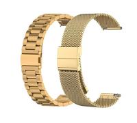 2 pulseras de 22 mm compatibles con SUUNTO Nautic S pulsera, malla tejida, correa de reloj de metal y acero inoxidable, correa de repuesto para negocios, Acero inoxidable