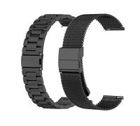 2 pulseras de 22 mm compatibles con SUUNTO Nautic S pulsera, malla tejida, correa de reloj de metal y acero inoxidable, correa de repuesto para negocios, Acero inoxidable