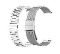 2 pulseras de 22 mm compatibles con Xiaomi Watch S5, correa de malla tejida de metal y acero inoxidable, correa de repuesto para negocios, Acero inoxidable
