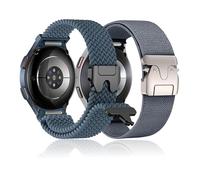 2 pulseras de nailon de un clic para Samsung Galaxy Watch 7 6 5 4 FE Band 40 44 mm hombres/mujeres, correa de hebilla de paracaídas, correa deportiva para Galaxy Watch 6&4 Classic 47 43 46 42 mm/5 Pro