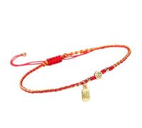 2 Pulseras de pie con Amuleto de la Suerte de Oro Feng Shui de Hilo Rojo para Mujer, Tobillera roja Hecha a Mano, Ajustable, talismán de Buena Fortuna Vintage para atraer Riqueza y Prosperidad