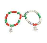 2 pulseras magnéticas con forma de corazón para parejas, para Halloween, araña, cuerda de mano, cuentas elásticas, cadena de muñeca, regalo de joyería