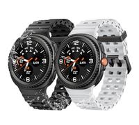 2 pulseras Ocean Sport compatibles con Samsung Galaxy Watch 8, 44 mm, 40 mm, Galaxy Watch 8 Classic 46 mm, no Gap impermeable de silicona deportiva, pulsera de repuesto para hombre y mujer