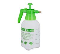 2 pulverizadores de jardín a presión de 2l con Boquilla de latón Ajustable, para Agua y pesticidas, Blanco/Verde