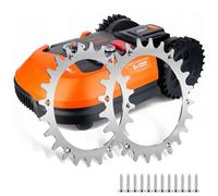 2 Puntas de Acero Inoxidable de para el Modelo Worx L &Vision-12 x Tornillos de Acero Inoxidable - Mejora de tracción para Robot cortacésped -Cortacésped Robots tamaño de Rueda 225 mm