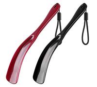 2 PZS Calzador, Calzador de Zapatos Plastico 19.5cm, Fácil de Utilizar y Llevar, con Cuerda Colgante para Hombres, Mujeres, Niños y Personas Mayores