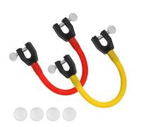2 Pzs Conector de Punta de Esquí, Conector de Esquí con 4 Espaciadores Ayuda para el Entrenamiento de Esquí Equipo de Entrenamiento de Esquí para Niños Principiantes (Rojo, Amarillo)