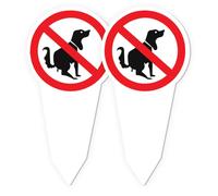 2 Pzs Prohibido Cagadas De Perro, 30x15cm Prohibición de Orinar para Perros No es un Perro Toilette Cartel De Advertencia Para Perros Letrero Prohibido Cagar Perros Letreros para Exterior (Blanco-B)