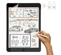 [2 PZS] Protector Pantalla Mate para iPad 10,2" 9ª/8ª/7ª Generación (2021/2020/2019), Feel Like Efecto Papel para Dibujar y Escribir, con 2 Puntas para Apple Pencil Pro & USB-C & 2ª y 1ª generación