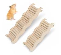 2 Pzs Puente de Escalera de Madera para Hámster,21X7.6X3.1 cm,26X7.6X3.1 cm