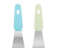 2 Pzs Raspador de Impresora 3D, Acero Inoxidable Espátulas de Impresora 3D Rectas y Curvas Herramientas Extracción Modelos Seguras Sin Dañar la Superficie Construcción (Verde, Azul)