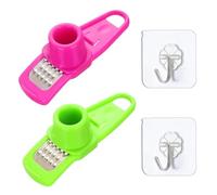 2 Ralladores De Ajo, 2 Ganchos Transparentes, Rallador De Ajo, Mini Rallador Creativo, Ayudante De Cocina