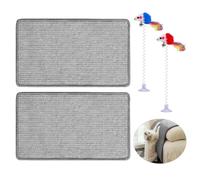 2 rascadores para gatos, 2 juguetes divertidos para gatos, tabla rascador de pared, tabla rascador de pared, tablas para rascar gatos de interior, tablones de protección de muebles de sofá gris