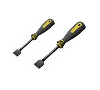 2 raspadores de juntas de acero al cromo vanadio, removedor de carbono resistente para limpieza de bloques de motor de culata (amarillo)