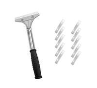 2 raspadores de pared resistentes con 10 accesorios de repuesto, agarre suave antideslizante para quitar papel tapiz y materiales difíciles para renovación del hogar (1)