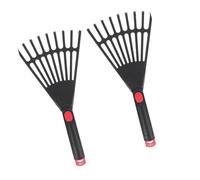 2 rastrillos ergonómicos, diseño fuerte y ligero, ideal para macizos de flores y césped, cuidado de plantación, follaje, fácil de usar, rastrillos de mano de agarre cómodo