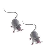 2 ratas de plástico de Halloween, ratón falso realista para decoraciones de fiestas, accesorios de broma espeluznantes, truco espeluznante del día de los inocentes, figuras de ratones realistas para
