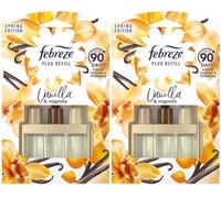 2 recambios de enchufe Febreze 3Volution de 20 ml, vainilla y magnolia