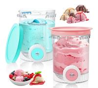 2 recipientes Creami para Ninja Swirl CREAMi NC701EU 480 ml, sin BPA y apto para lavavajillas, vasos compatibles con Ninja Creami Swirl, accesorios para máquina de hielo Ninja Swirl