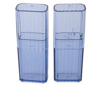 2 recipientes de almacenamiento pequeños transparentes con sellado hermético para viajes, cajas organizadoras portátiles para hisopos de algodón, píldoras, anillos, aretes y otros objetos pequeños