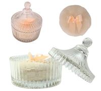 2 recipientes grandes para polvos corporales con forma de soplo, contenedor de cristal, suave, lavable, reutilizable, terciopelo, cara, cuerpo, purpurina, maquillaje húmedo y seco (beige)