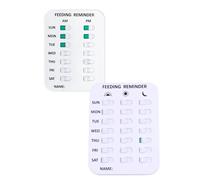 2 recordatorios de alimentación de mascotas, recordatorio diario de alimentación de perros, tabla de indicación AM/PM con calcomanía magnética recordatoria, alimenta a tu cachorro, perro, gato para