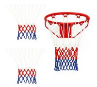 2 redes de baloncesto, red de repuesto profesional para canasta de baloncesto, red de repuesto con 12 trabillas, resistente a la intemperie, duradera para cestas de exterior e interior