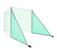 2 Redes Laterales Triangulares de Golf Verdes con Sacos de Arena para práctica de golpeo o Pantalla de Impacto de simulador; Red de Barrera para Marco de Jaula de conducción de Golf (2 Unidades, 10 x