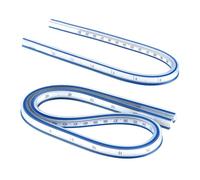 2 reglas curvas flexibles, de plástico flexible